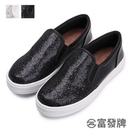 Fufa Shoes [Fufa Brand] Stars Glowing Lazy Casual Thick-Soled Parent-Child Girls Loafers Women Sequined