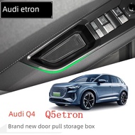 Audi Q5 Q6 Q4 etron Door Handle Storage Box Door Armrest Storage Box Interior Modification Accessori