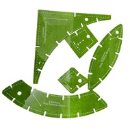 Alilin 5Pcs Quilters Ruler Templates Quilting Templates Tool Quilting Templates