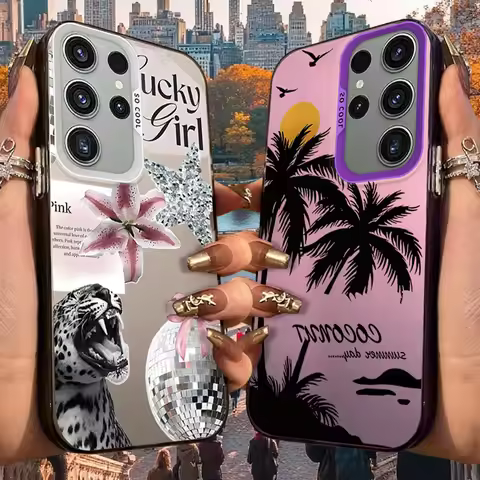 Coconut Tree Frosted Case for Samsung Galaxy A36 A35 A34 A32 A30 A26 A25 A24 A23 A22 5G 4G A20 A16 A