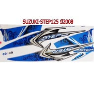 สติ๊กเกอร์ติดรถมอเตอร์ไซด์ สำหรับ SUZUKI-STEP125 ปี2008 สีน้ำเงิน ดำ