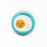 Minifanfan | Awesome Egg Button Badge or Magnet | Friendship Inspirational Quotes Gift | Cute Food O