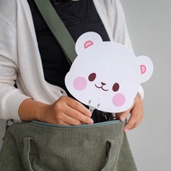 Milk Mocha Bear Hand Fan - Milk