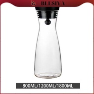 blesiya Beverage Pitcher Jug Glass Jug with Stainless Steel Lid Hot Cold Water Pitcher Cold Water Ju