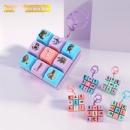 Tetris Stress Relief Toy Creative Cartoon Keyboard Keychain Stress-Resistant Finger Trainer
