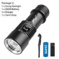 Asafee D220-P70 XHP70 yellow light super bright strong light diving flashlight scuba fixed focus 150