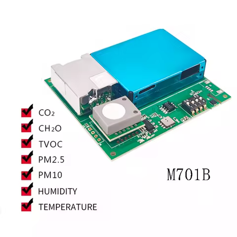 7 In1 Air Quality Sensor Module Co2 PM2.5 Particle Dust Sensor With Temperature Humidity Tvoc Hcho S