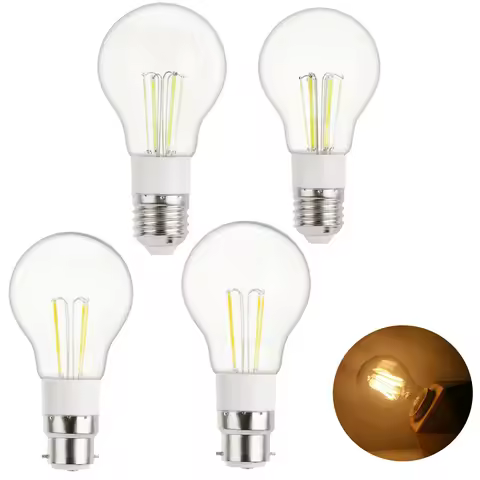 High Quality Vintage LED Edison Bulb Retro A55 E27 3W 4W 6W Home Decoration Light B22 Bayonet Lamp A