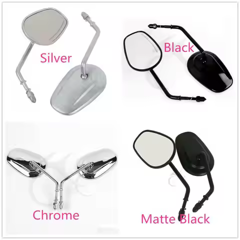 Motorcycle 8mm Rear View Side Mirrors For Harley Touring Road King Fatboy SPORTSTER XL883 1200 Forty