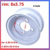 Size 8x3.75 Rim 4.80-8 Hub Rim 4.80/4.00-8 "Trailer 4 Holes 5 Holes For Tool Car Trailer Forestry Ma