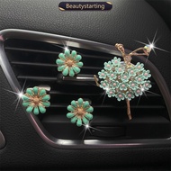 BEAUTYSTARTING 4Pcs Car Air Conditioner Vent Daisy Perfume Clip Exquisite Decoration for for Girl Wo