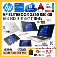 HP ELITEBOOK X360 830 G8 TOUCHSCREEN 2IN1 - INTEL CORE i7-1165G7 11TH GEN / 32GB DDR4 RAM / 1TB SSD 