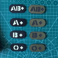 IR Reflective A+B+AB+O+Luminous Blood Type Velcro 5 * 2.5CM First Aid Kit Stamp Tactical Morale TC3W