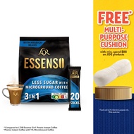 L'OR ESSENSO with Microground Instant 3in1 Less Sugar Coffee, 20 Sticks   (Expiry: Feb 2027)