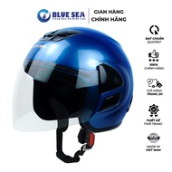 Mũ Bảo Hiểm 3/4 Đầu - Blue Sea A102 - Mũ Môtô - Có Kính Dài - Hàng chính hãng