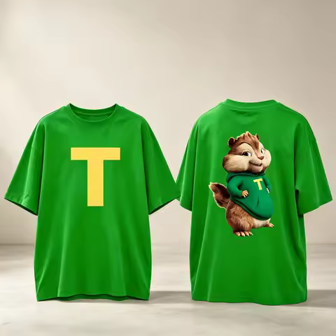 Alvin and The Chipmunks_ The Squeakquel's Pullover Woman Manfashion Drop Shoulder T-shirt Available