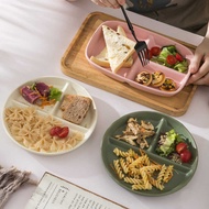 Separate Plate Breakfast Plate Children's Compartment Plate Plate Ceramic Tableware Household Plate 