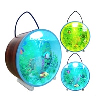 Aquarium Jumbo Full Set Model Dinding Akuarium Murah dan Bagus Plus Lampu Dan Aerator Oxygen Mini Bi