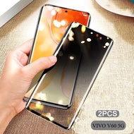 2pcs for VIVO V60 Pro 5G Privacy Glass Screen Protector Film for VIVO V60 5G Full Cover Screen Tempe