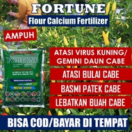 PROMO Obat Semprot Daun Cabe Keriting FORTUNE 1kg Pupuk Kalsium Hama Anti Virus Bulai Cabai Daun Kuning Pembasmi Kutu Pada Tanaman Ampuh Mengatasi Rontok Lombok Rawit merah Pupuk Cair Organik Anti Patek Ulat Lalat Semut Kalsium Hayati