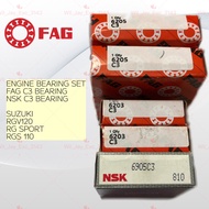 SUZUKI RGV120 FAG BEARING C3 HIGH SPEED ENGINE BEARING SET RGS 110, RG SPORT X 5PCS.6205,6203, NSK 6