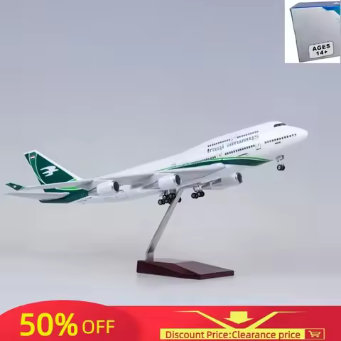 1/150 Scale 747 IRAQI Airways Diecast Model Airplane Resin Aircraft Plane With Light And Wheels Coll