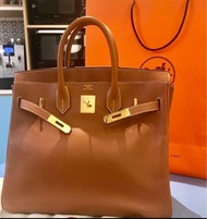 100% authentic Hermes Birkin HAC 32” gold color handbag