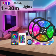 Color Changing LED Strip Lights - 5V USB, Bluetooth APP Control, 24-Key Remote, Flexible RGB for TV 