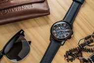 (Real Photo)Fossil Mens Grant Chronograph Navy Blue Leather Watch FS5061 Jam Tangan Lelaki