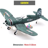DIY Pesawat Plastik DIY Plastic Plane F4U Pirate fighter Model Assemble 4D Corsair Plane Model 1/48 