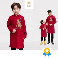 DLKIDS Modernized Ao Dai for Boys High Quality Brocade for Children Beautiful Products code DL88