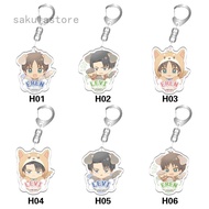 Attack On Titan Anime Acrylic Keychain Levi Ackerman Hange Erwin Smith Keychains