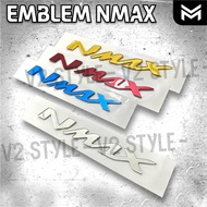 MERAH Nmax EMBLEM 2PCS Acrylic STICKER LOGO Embossed 3D N MAX Japan/Motorcycle BODY STICKER N-MAX 15