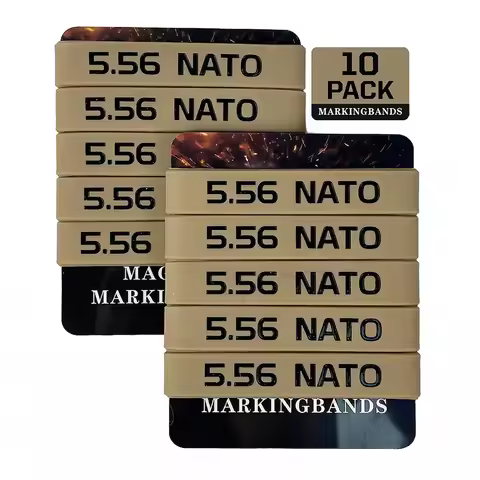 10 Pack 5.56 NATO Mag Bands AR15 Magazine Marking Rubber Band Anti-slip ID Marker for Gun Safety Out