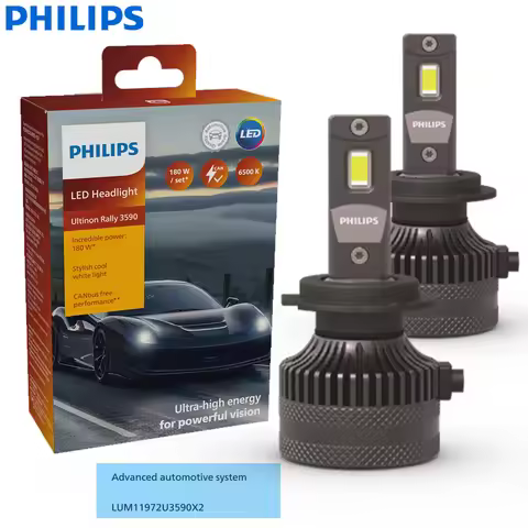Philips Ultinon Rally 3590 H7 H18 Car LED Headlight 15000LM High Power 6500K Cool White 180W High Wa