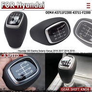 Leather 6-speed Gear Shift Knob For Hyundai Tucson TL I30 I20 Getz Venue Elantra AD Accent Verna 437