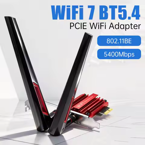 WiFi 7 MT7925 PCIE WiFi Adapter BT5.4 5400Mbps 802.11BE Tri-Band 6Ghz/5Ghz/2.4Ghz Wireless Ethernet 