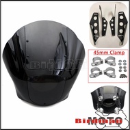 Motorcycle Quarter Headlight Fairing Windshield For Harley Sportster XL 883 1200 Dyna Street Bob Wid
