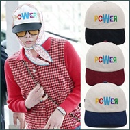 G-DRAGON POWER corduroy baseball cap monochromatic embroidery GD BIGBANG color soft top hat