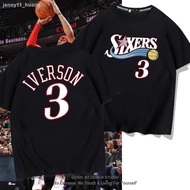 2023 Summer Dropped Shoulder Short-Sleeved T-Shirt Y76ers Everson No. 3 Men Women Youth Sports High 