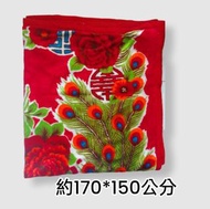 復古 傳統 歲月 孔雀 大花 玫瑰 雙囍 收藏 棉被 被子 毛毯 毯子 厚被 保暖