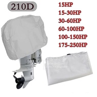 Motor Engine Boat Cover 15-250HP 210D Waterproof Yacht Half Outboard  Anti UV Dustproof Cover Marine Engine Protector Ca
