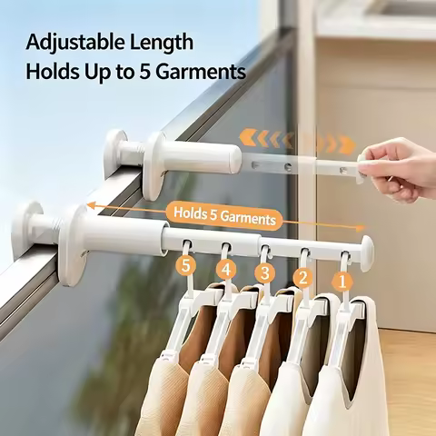 Retractable Clothes Rack Expandable Drying Rack Wall Mounted Retractable Clothes Rack Balcony Telesc