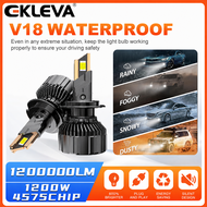 EKLEVA V18 1200W 6000K High Power LED Headlight Bulb H4 120000 Lumens Custom Packaging 12V Universal