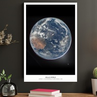 NASA HELLO WORLD Artemis II Poster Frame Wooden Poster Frame Wall Decor SPACE SPACE Wall DECORATION 
