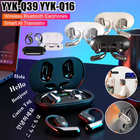 YYK-Q39/Q16 Smart Touch Translation Earbuds Wireless AI Translator Bluetooth 5.3/5.4 Earphone Transl