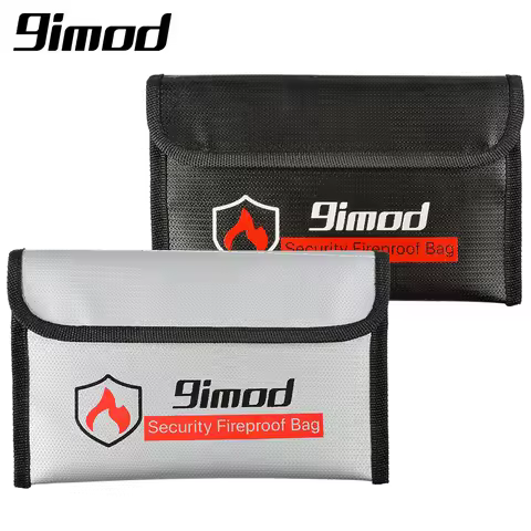 9imod 5x8 inch Portable Fireproof Bag Explosion-Proof Waterproof Lipo Battery Safety Bag Document Cu