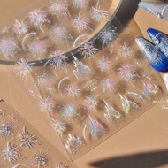 Fantasy Castle Fireworks Manicure Stickers Bright Fireworks Shell Light Gorgeous Fireworks Manicure 