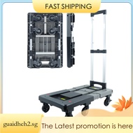 guaidheh2.sg Adjustable Trolley Integrated Folding Cart Trolley Silent Wheel Trolley Cart