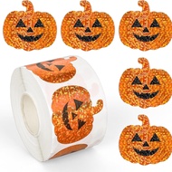 Bộ 500 Halloween Bí Ngô Laser Dán Nhãn Dán Cho Quà Tặng Bao Bì Trang Trí Tiệc Lễ Kín